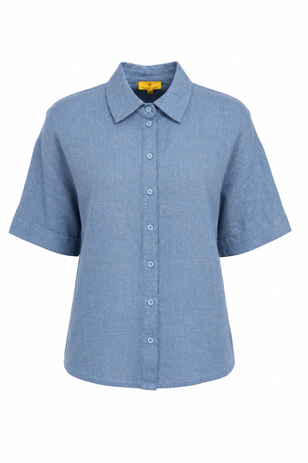 BOXY LINEN BLOUSE