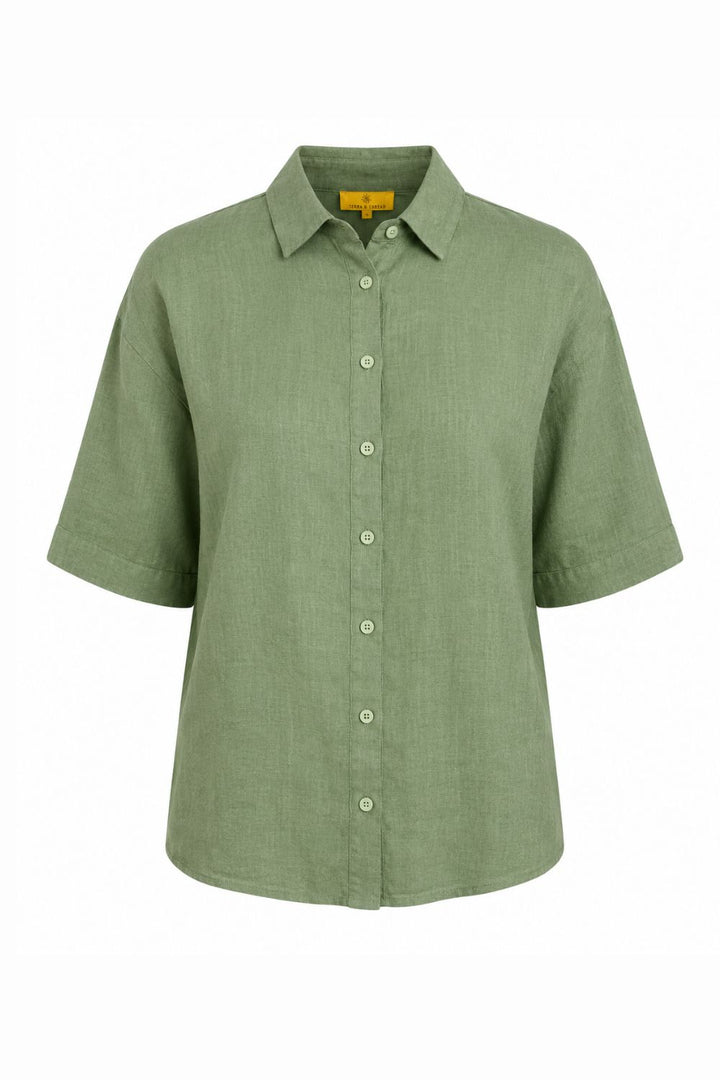 BOXY LINEN BLOUSE