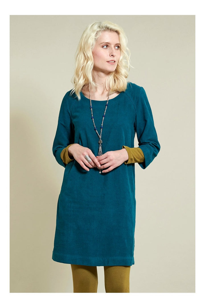 3/4 SLEEVE TUNIC DRESS | COL=PACIFIC