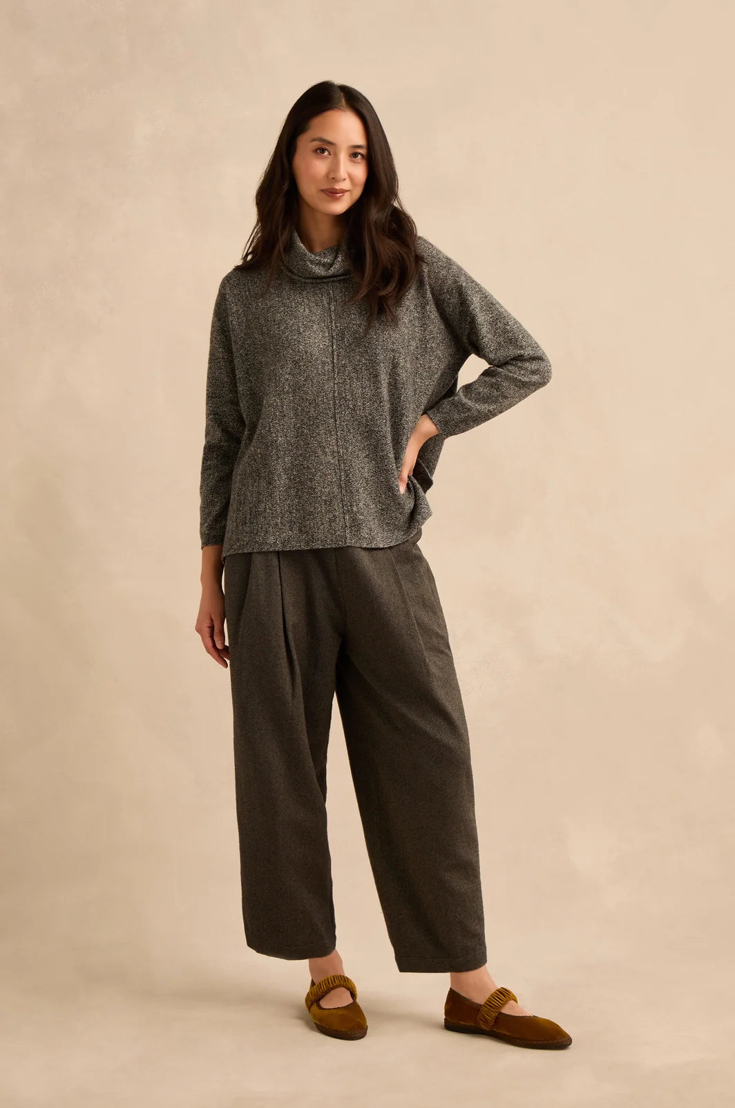 MERINA WOOL COWL NECK JUMPER