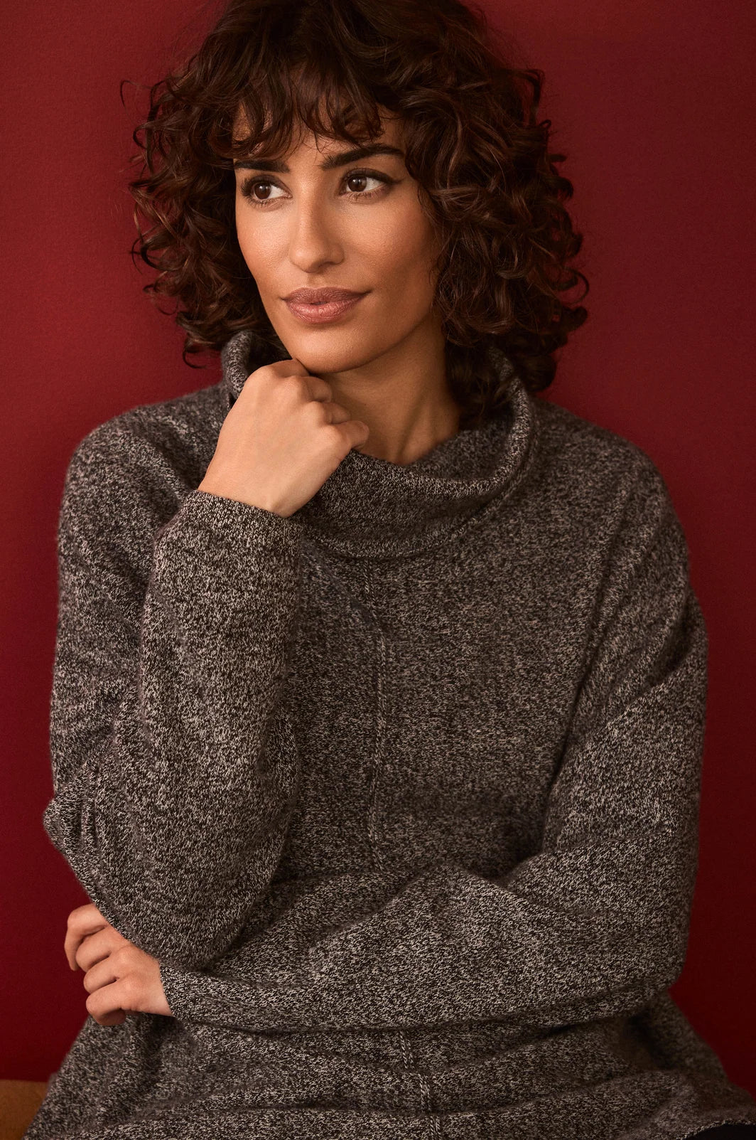 MERINA WOOL COWL NECK JUMPER