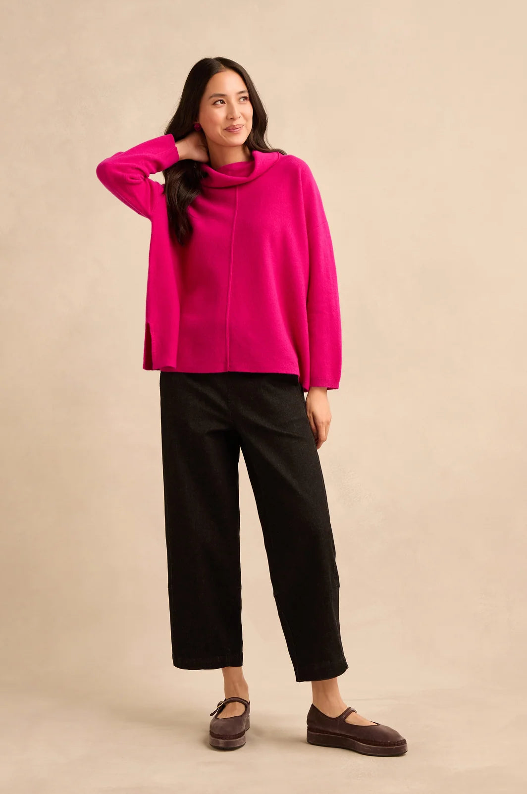 MERINA WOOL COWL NECK JUMPER