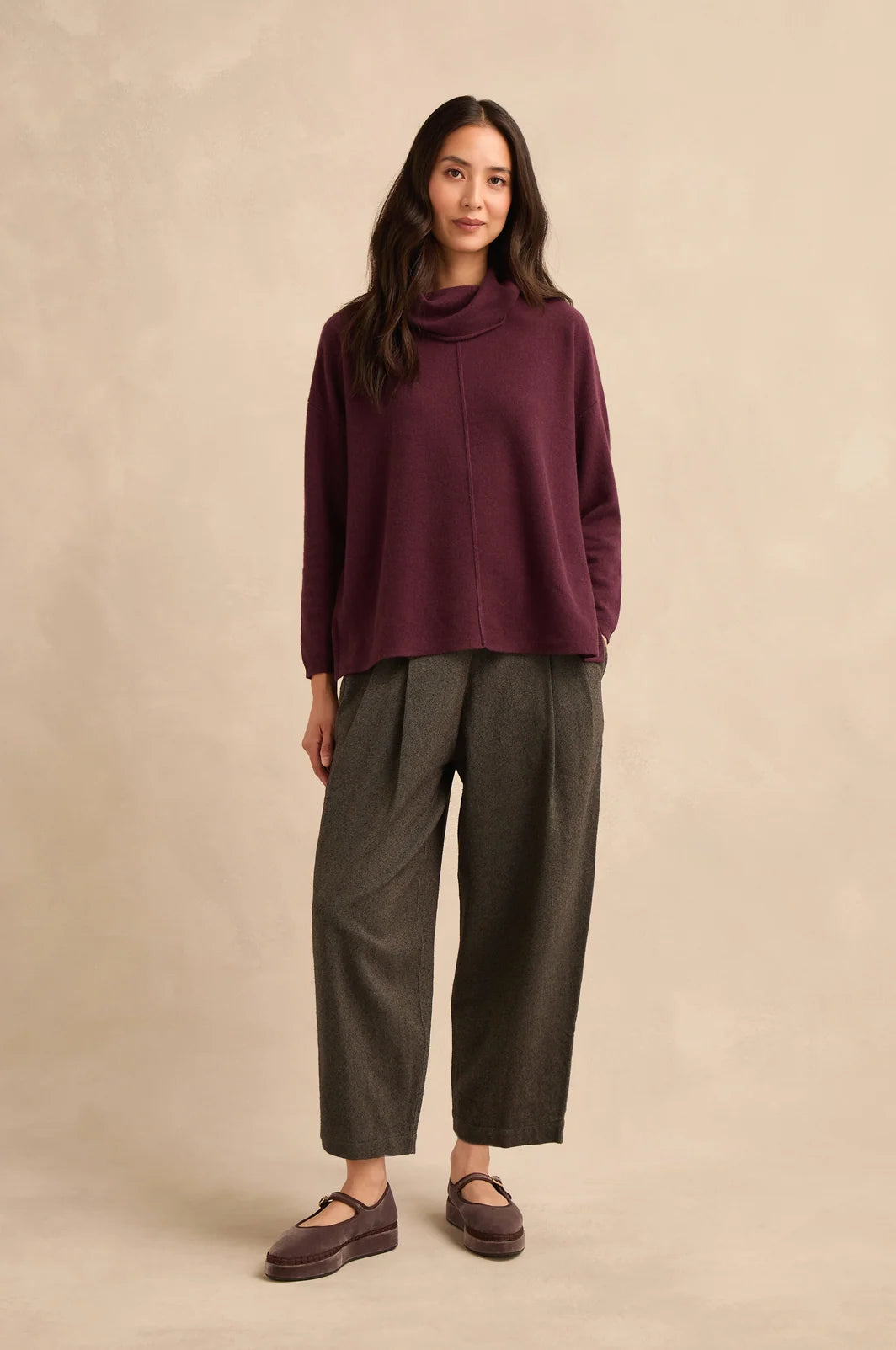 MERINA WOOL COWL NECK JUMPER