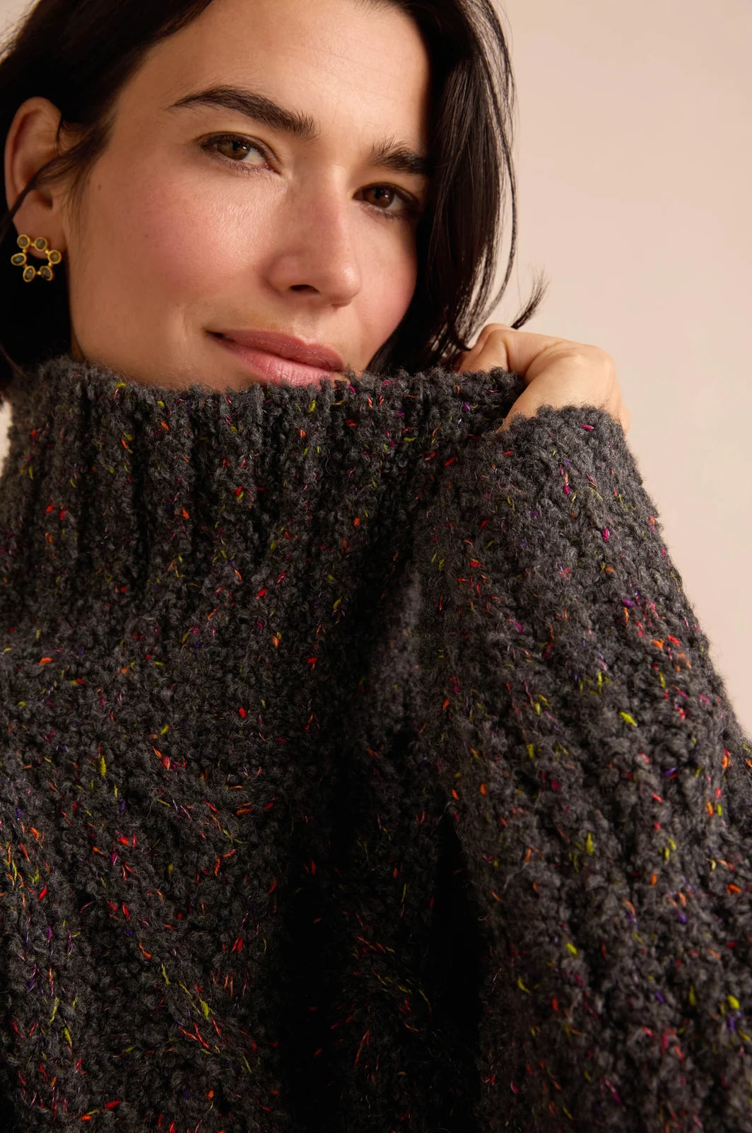 BOUCLE CABLE KNIT JUMPER