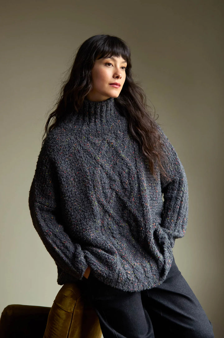 BOUCLE CABLE KNIT JUMPER