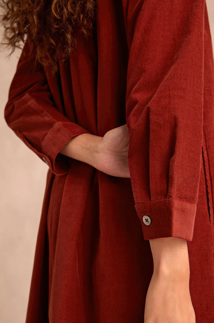 PINWALE CORD SHIRT DRESS