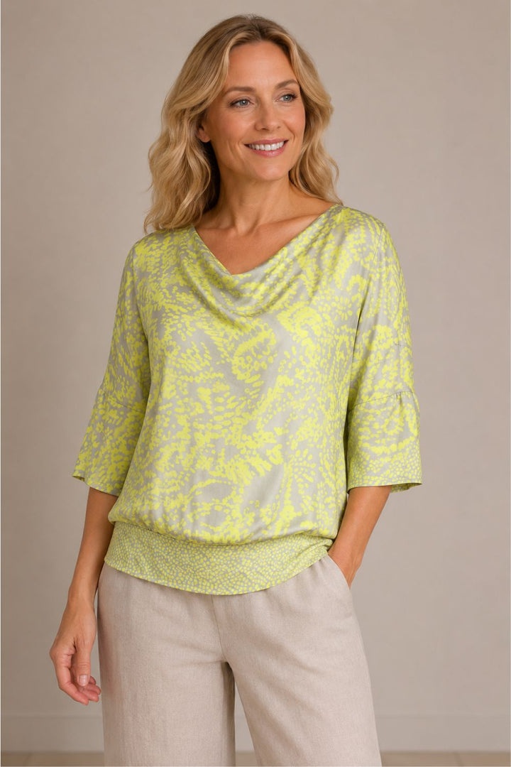 AGEAN PRINT BOXY TOP
