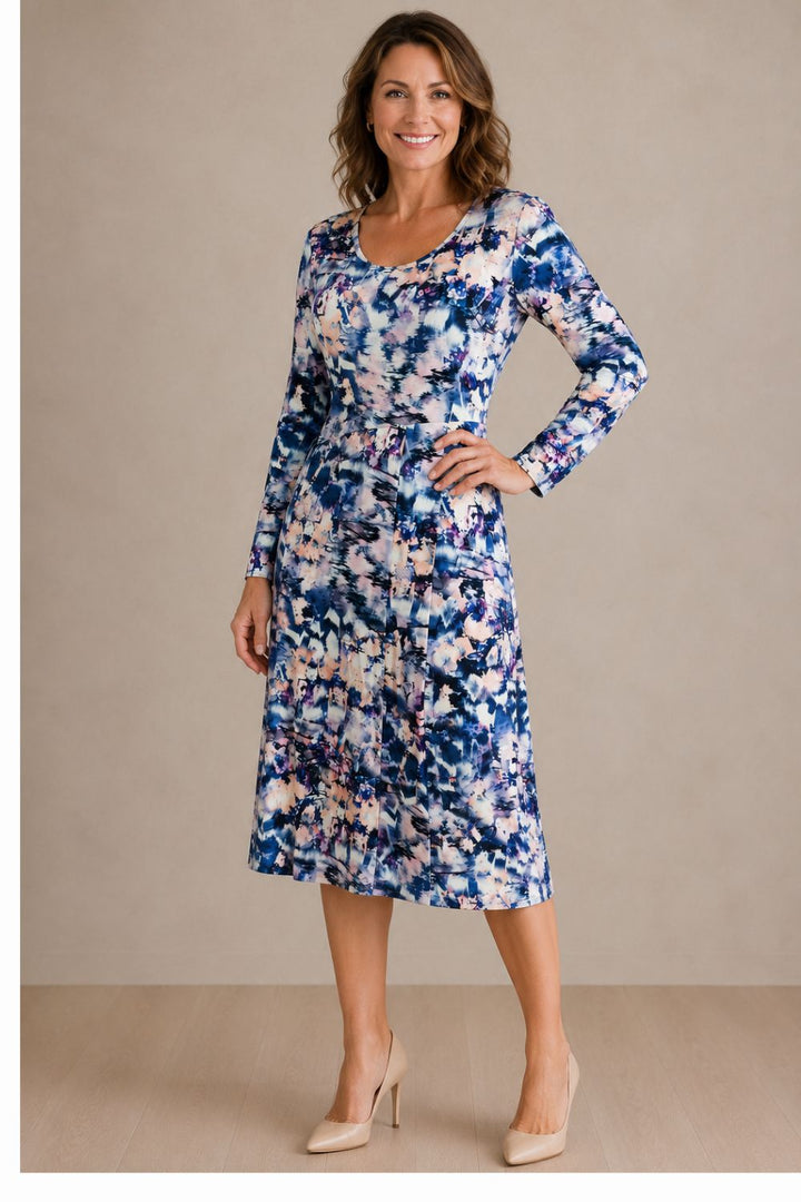 JAPANESE GARDEN JERSEY DRESS