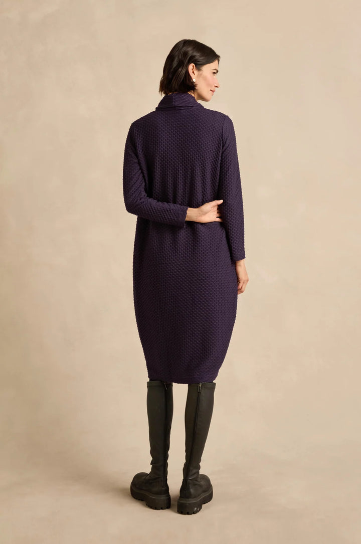 WAFFLE TEXTURED JERSEY BUBBLE DRESS