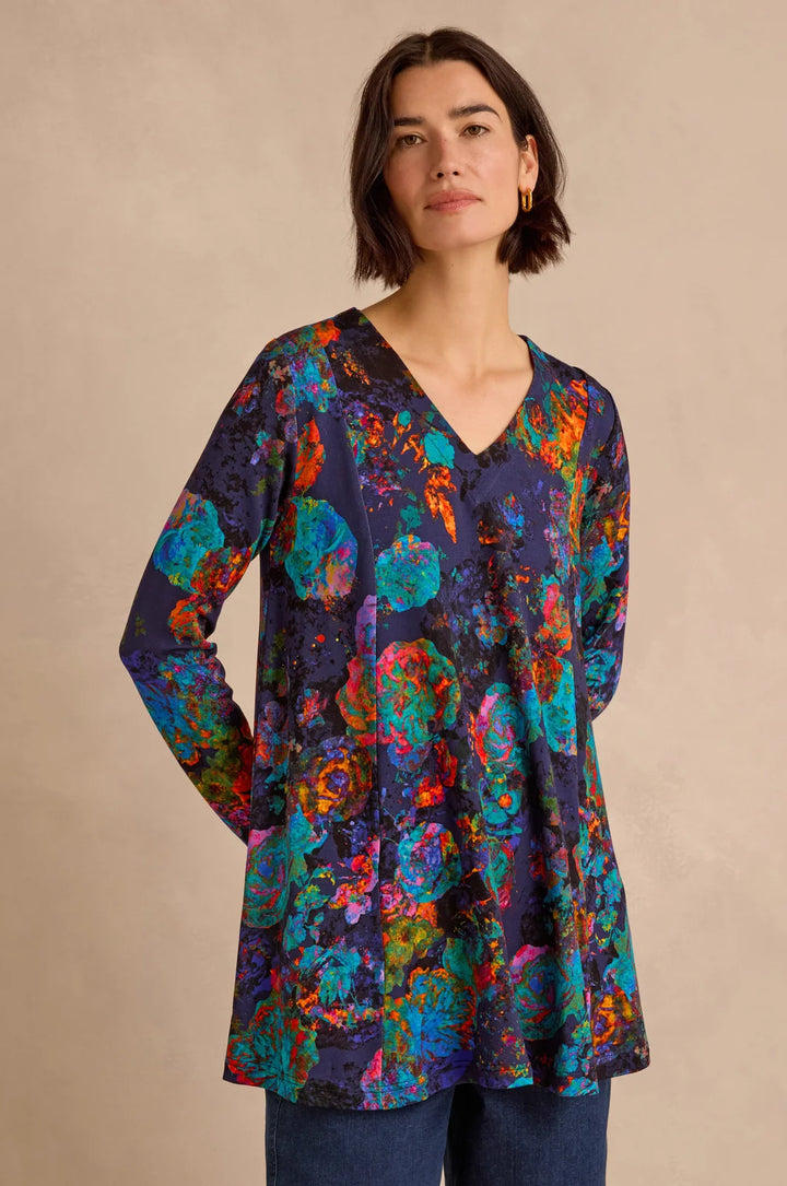 COSMIS PEONY JERSEY TUNIC