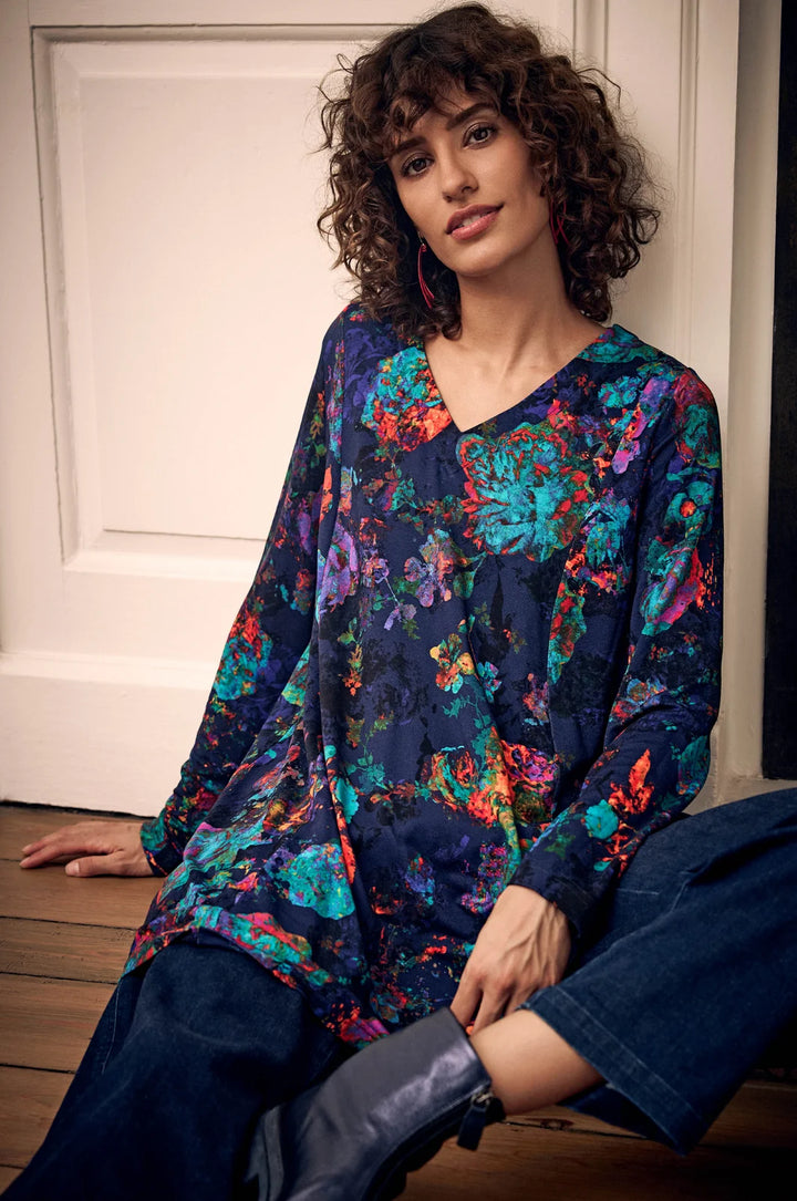 COSMIS PEONY JERSEY TUNIC