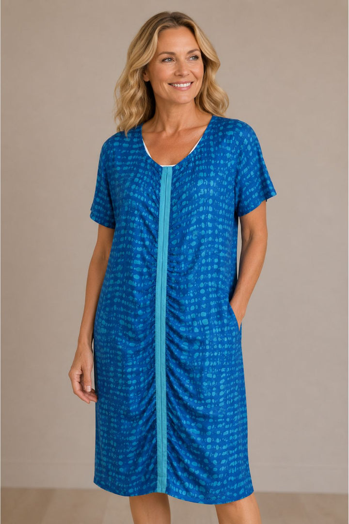 TWO TONE GRAPHIC PRINT DRESS