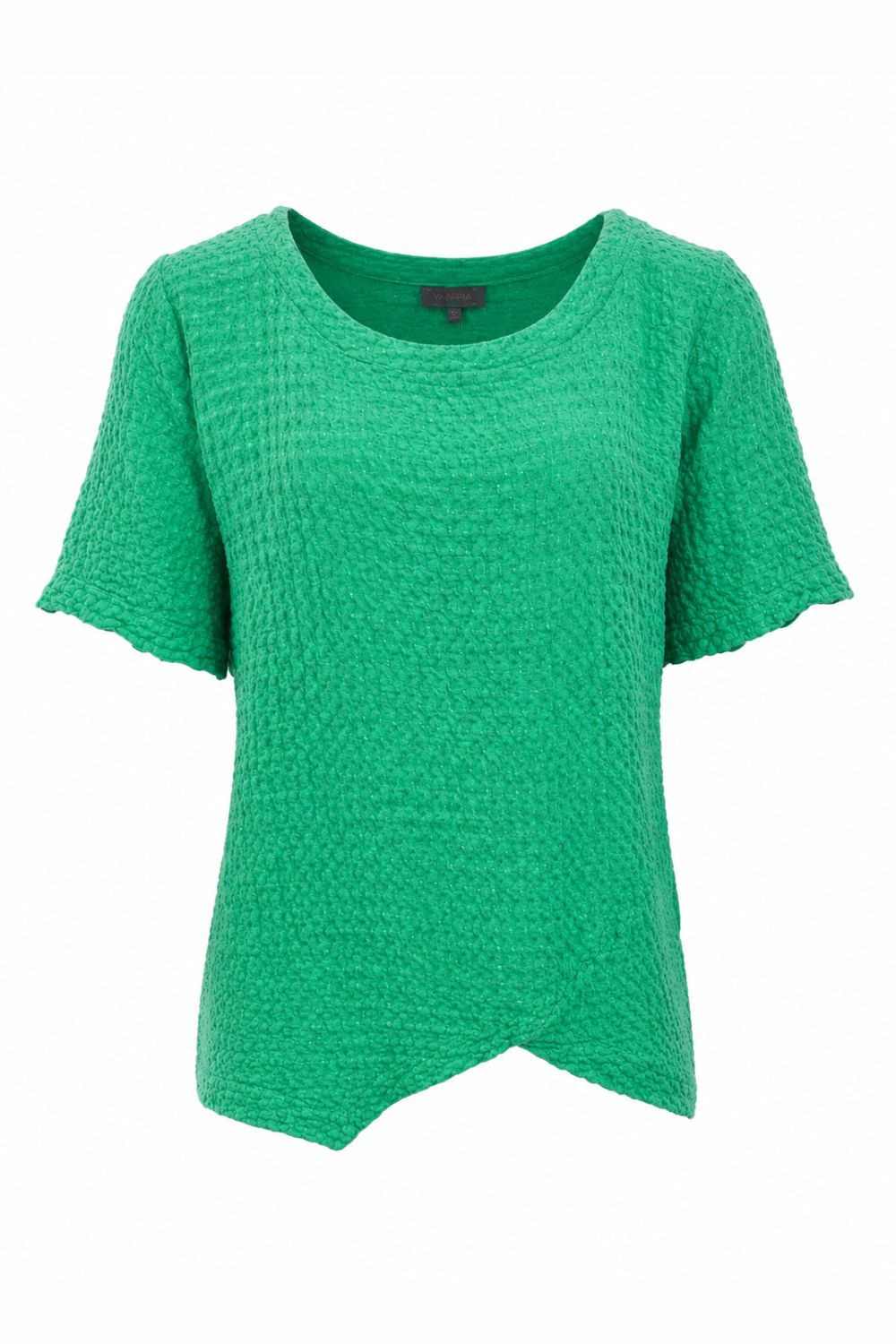 WAFFLE LINEN ASYMMETRIC TOP