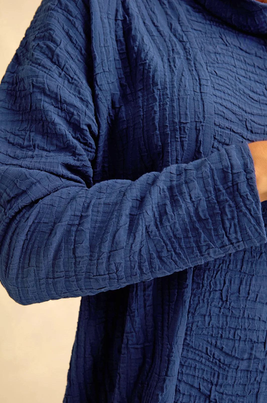 WAVE TEXTURED CRINKLE DRESS