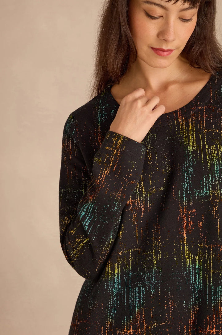 SPACE DYE JACQUARD JERSEY DRESS