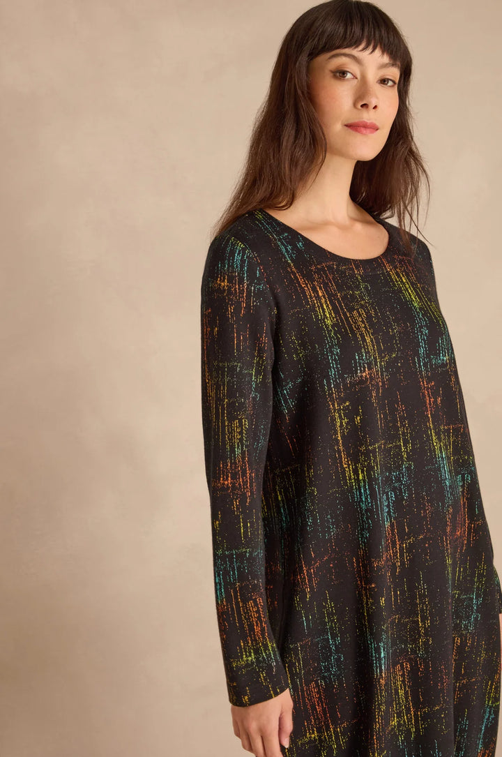 SPACE DYE JACQUARD JERSEY DRESS