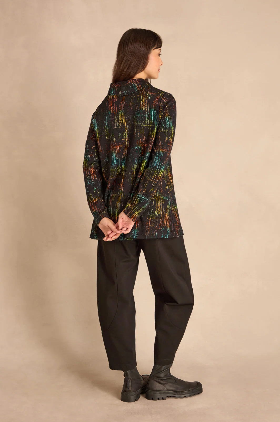 SPACE DYE JACQUARD JERSEY TUNIC