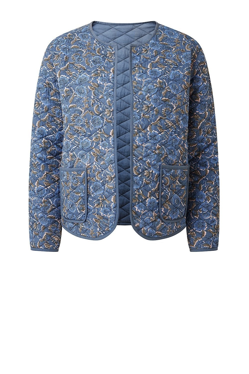AISHA QUILTED REVERSIBLE  JACKET | COL=BLUE MIX