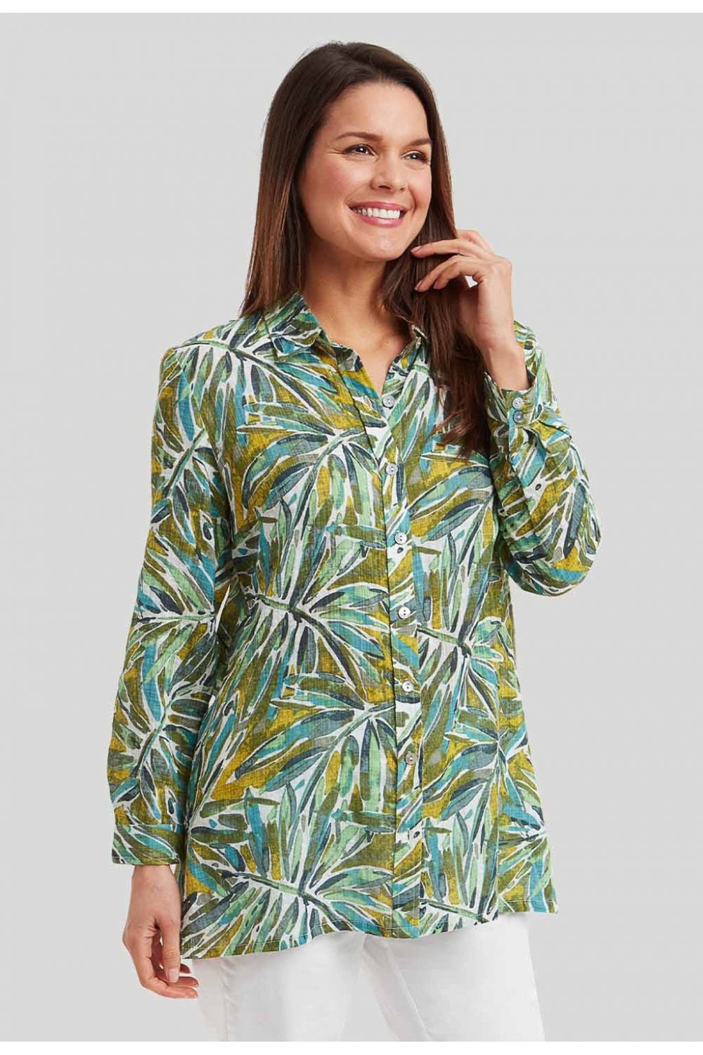 AMELIA TUNIC SHIRT | COL=GREEN