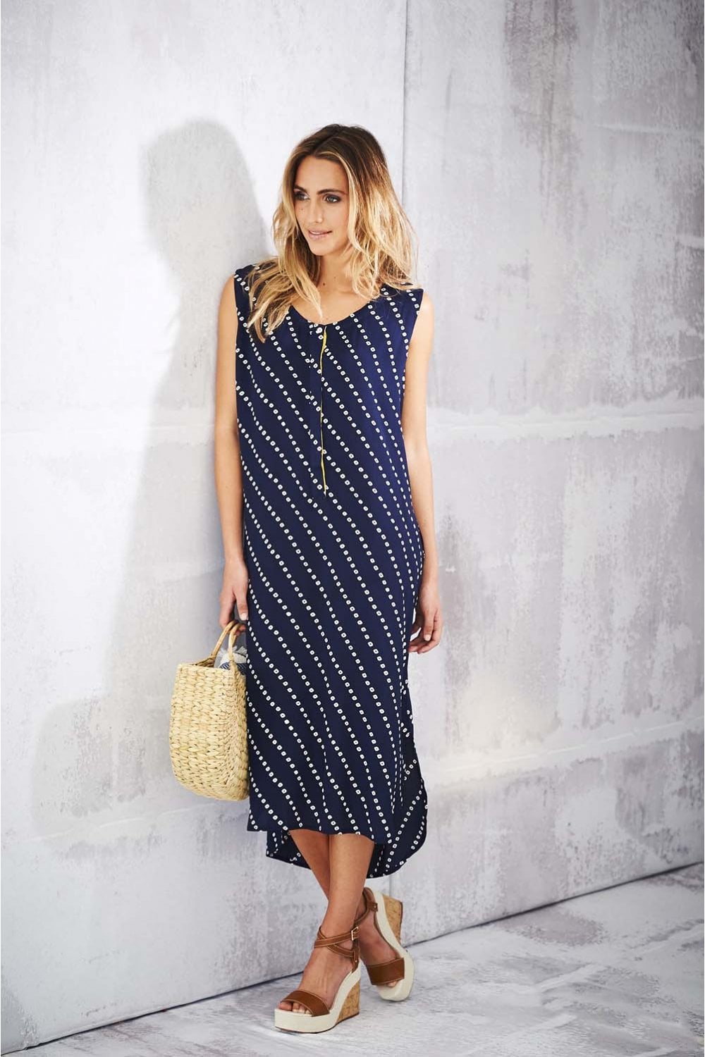 BANDHINI DRESS | COL=ROYAL BLUE
