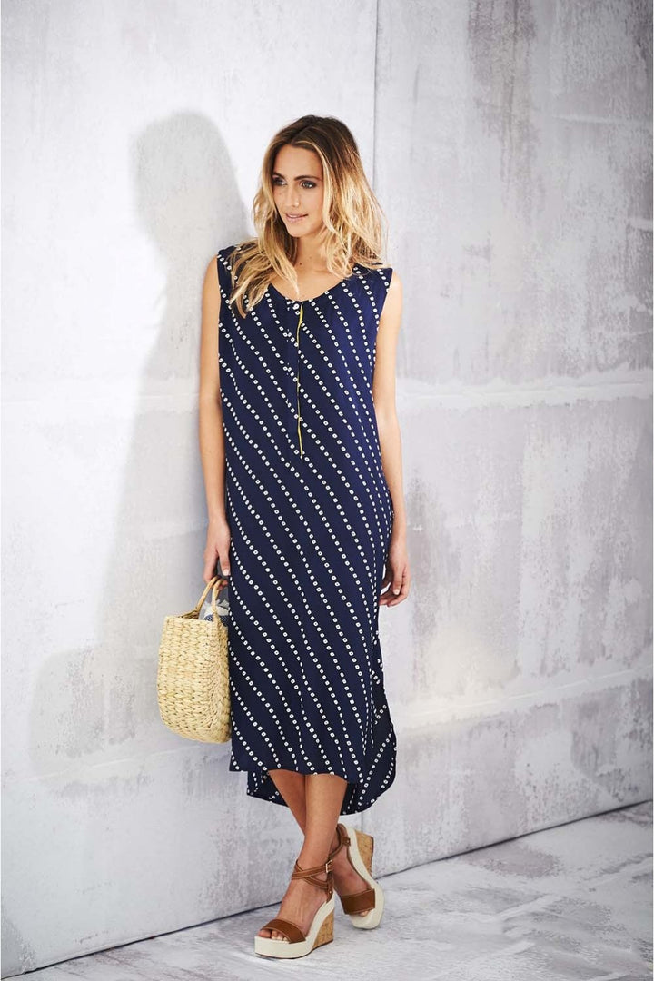 BANDHINI DRESS | COL=ROYAL BLUE