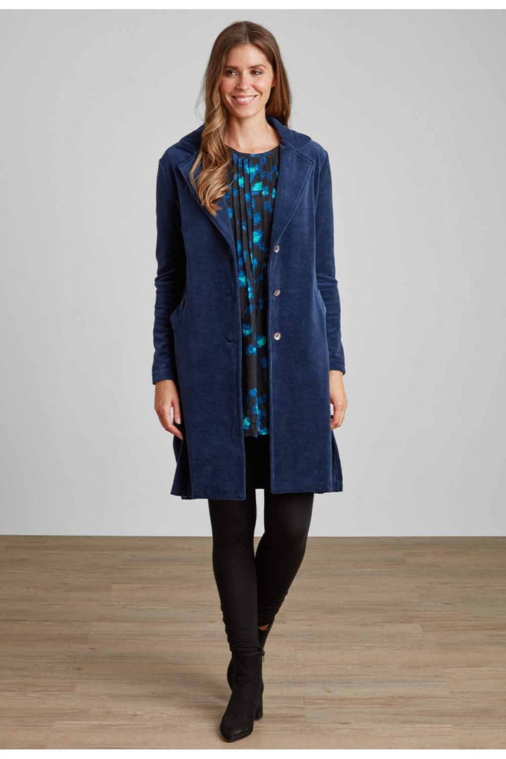 BEKA VELVET COAT | COL=SAPPHIRE