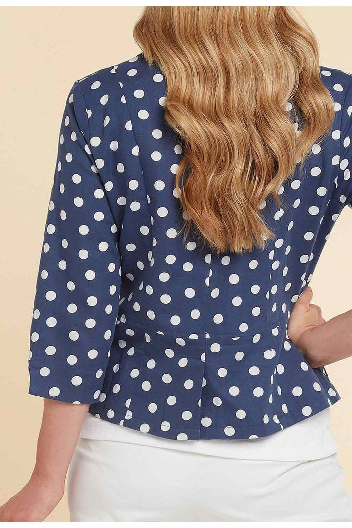 CANDICE JACKET BEAUFORT SPOT PRINT | COL=NAVY