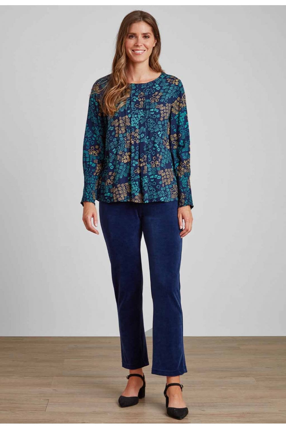 CARI VELVET TROUSERS | COL=SAPPHIRE BLUE
