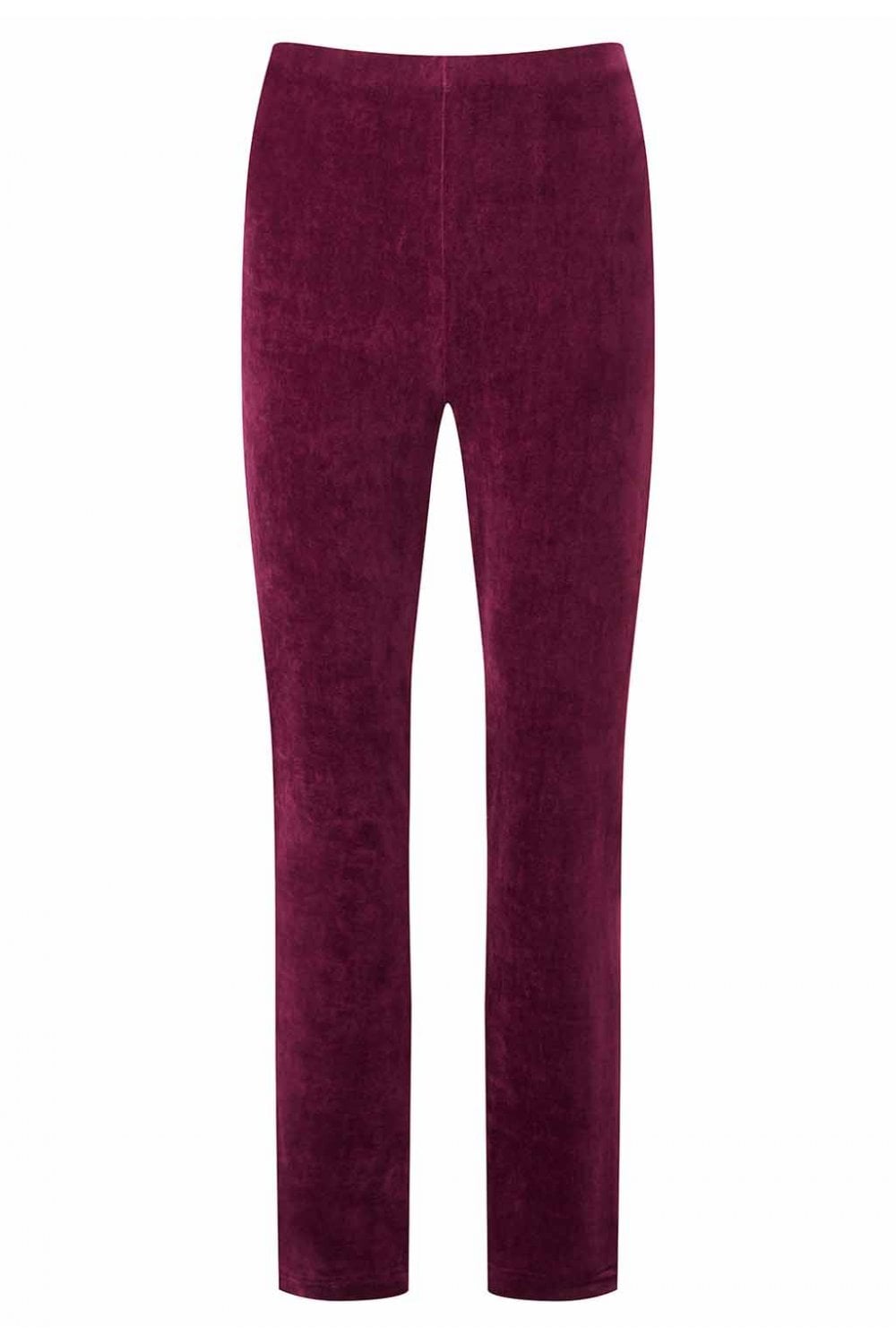 CARI VELVET TROUSERS | COL=PLUM