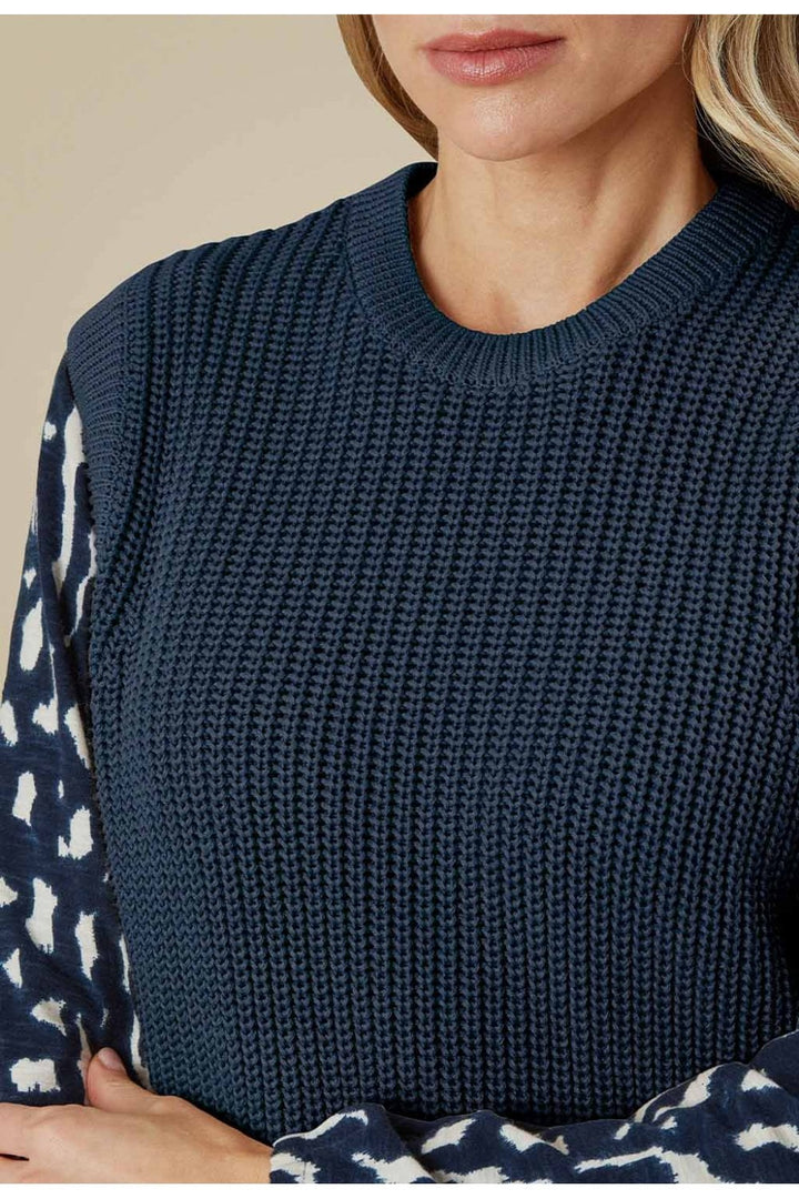 CASSIE KNITTED TANK | COL=NAVY