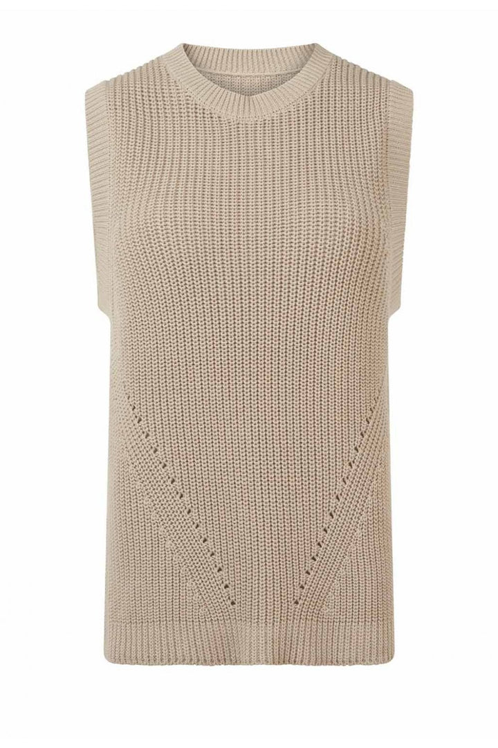 CASSIE KNITTED TANK | COL=BUSCUIT