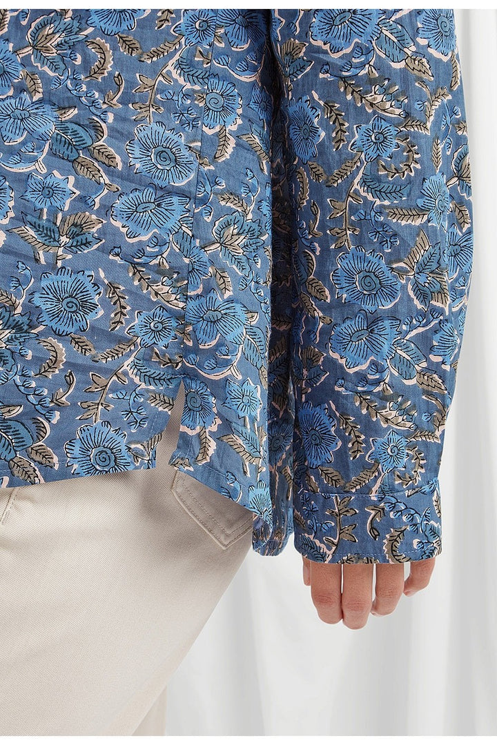 CEANA CRINKLED SHIRT | COL=BLUE MIX