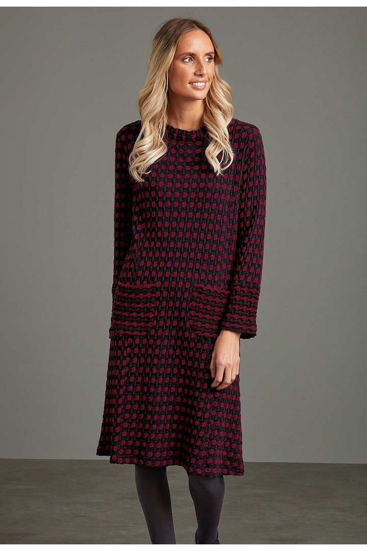 CHARLIE DRESS BUBBLE WEAVE | COL=PINK