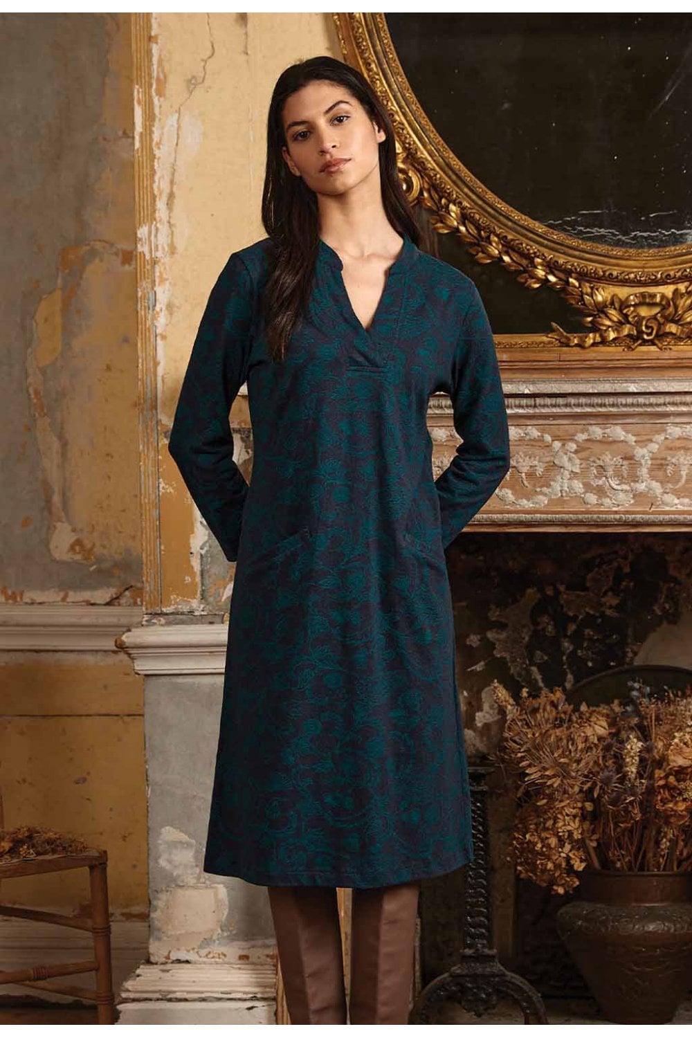 CHERRY DRESS | COL=TEAL