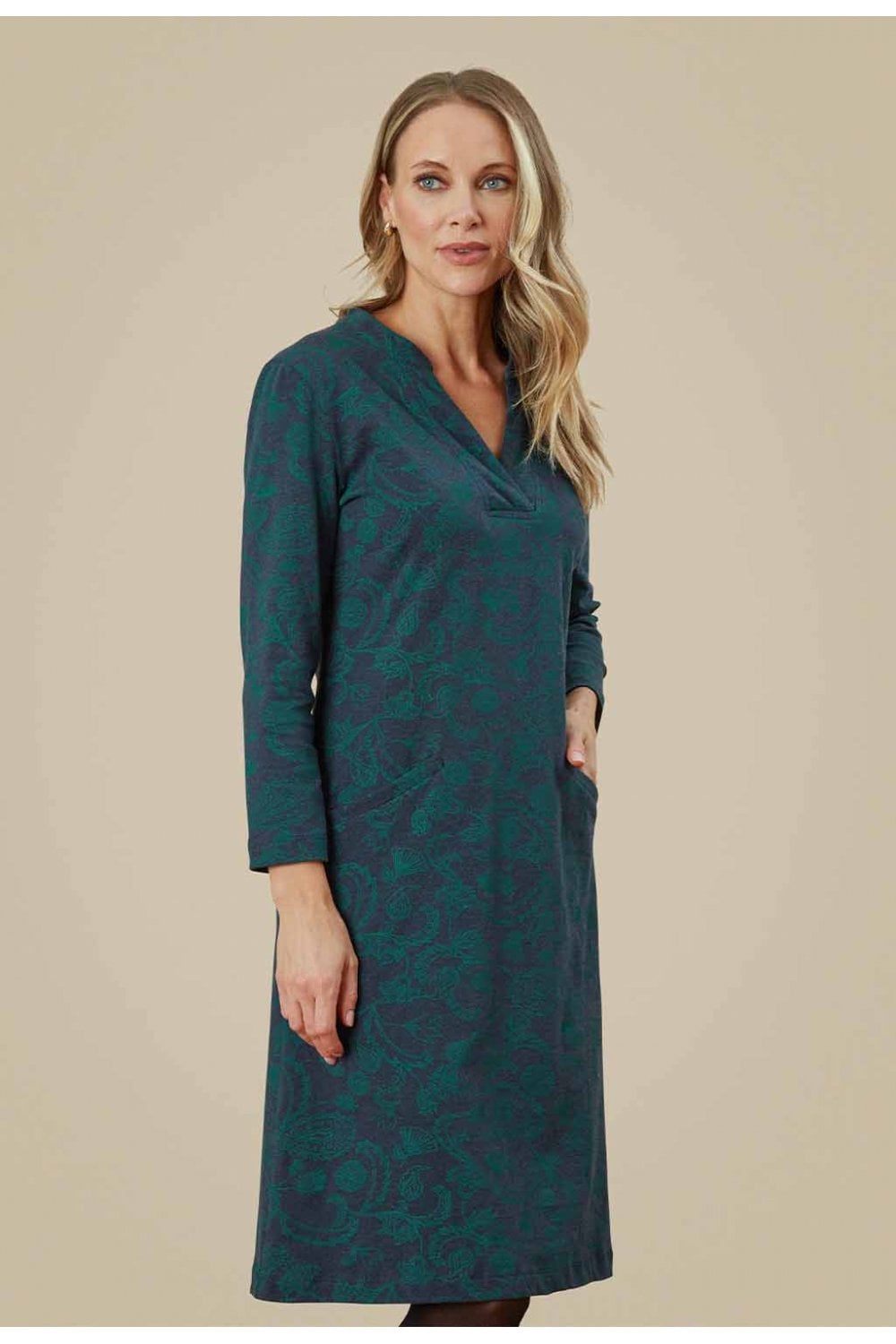 CHERRY DRESS | COL=TEAL