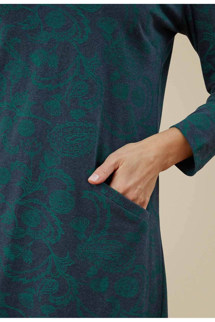 CHERRY DRESS | COL=TEAL