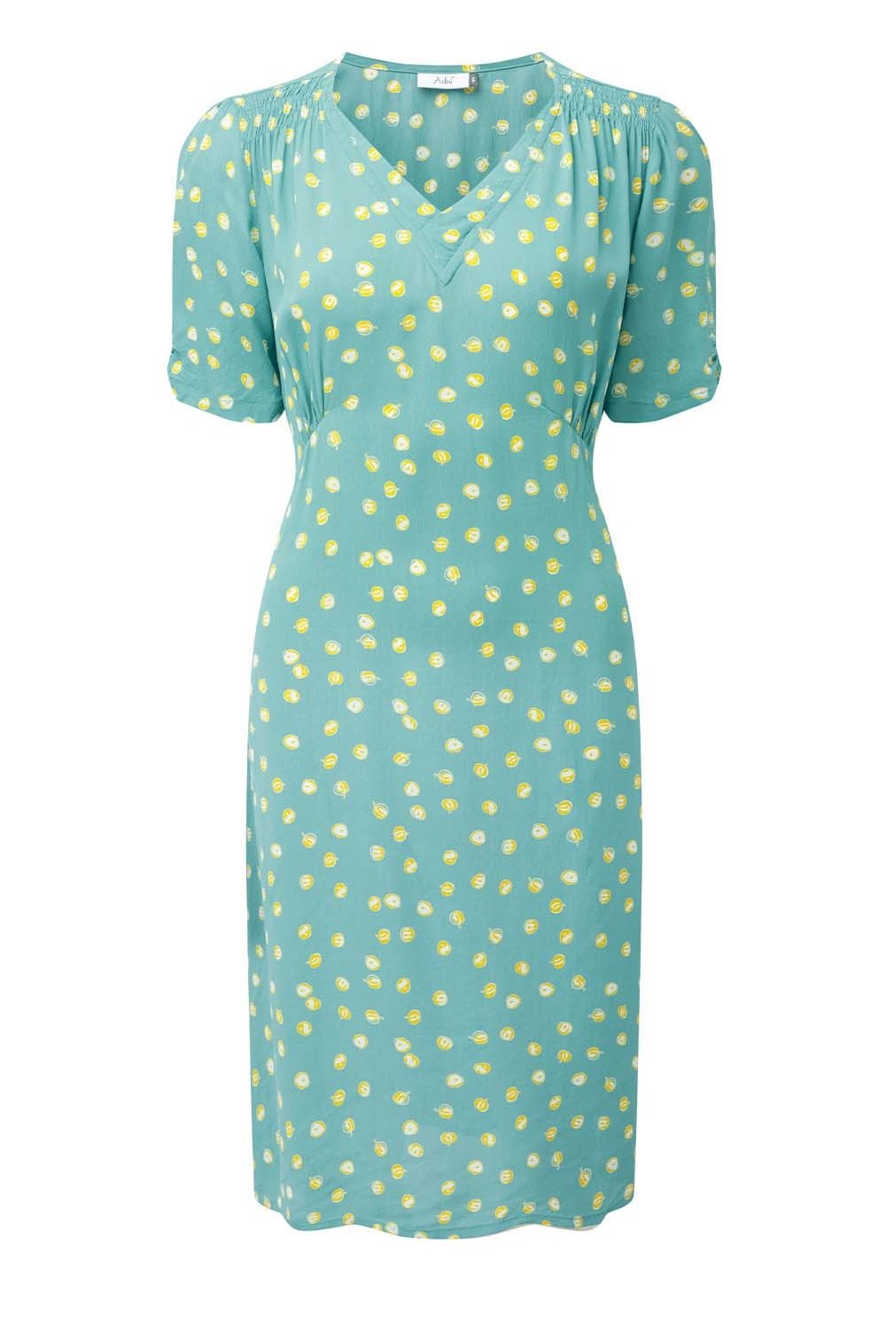 CITRUS DRESS CITRUS SPOT PRINT | COL=TOPAZ