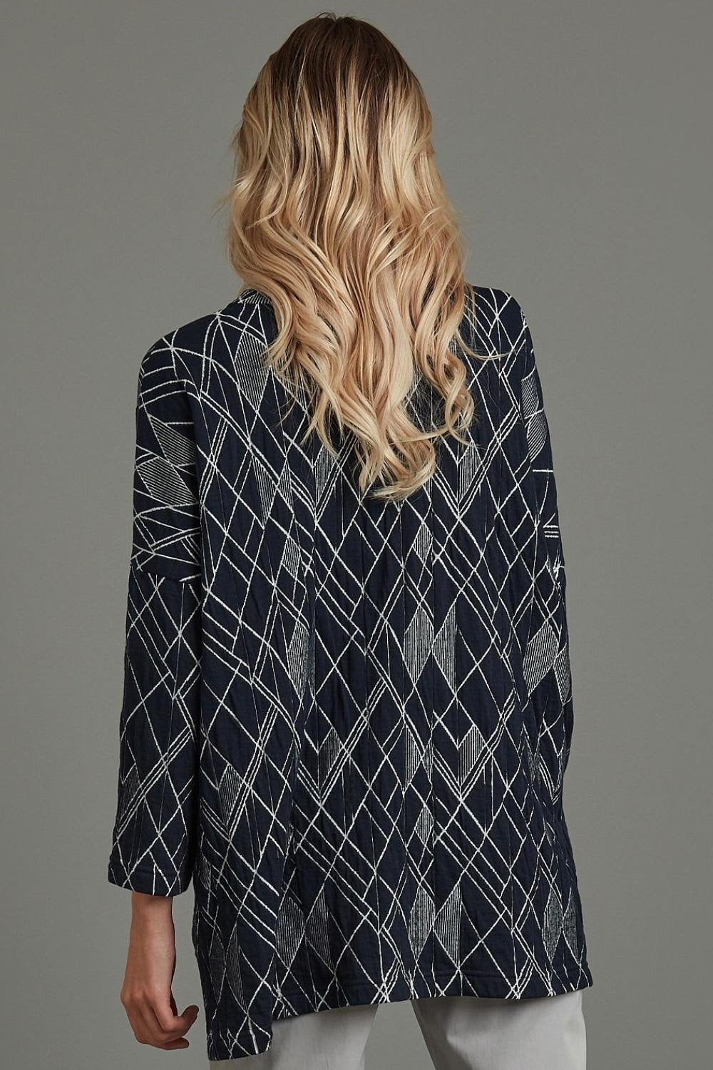 CLARE TUNIC ETCH WEAVE | COL=NAVY