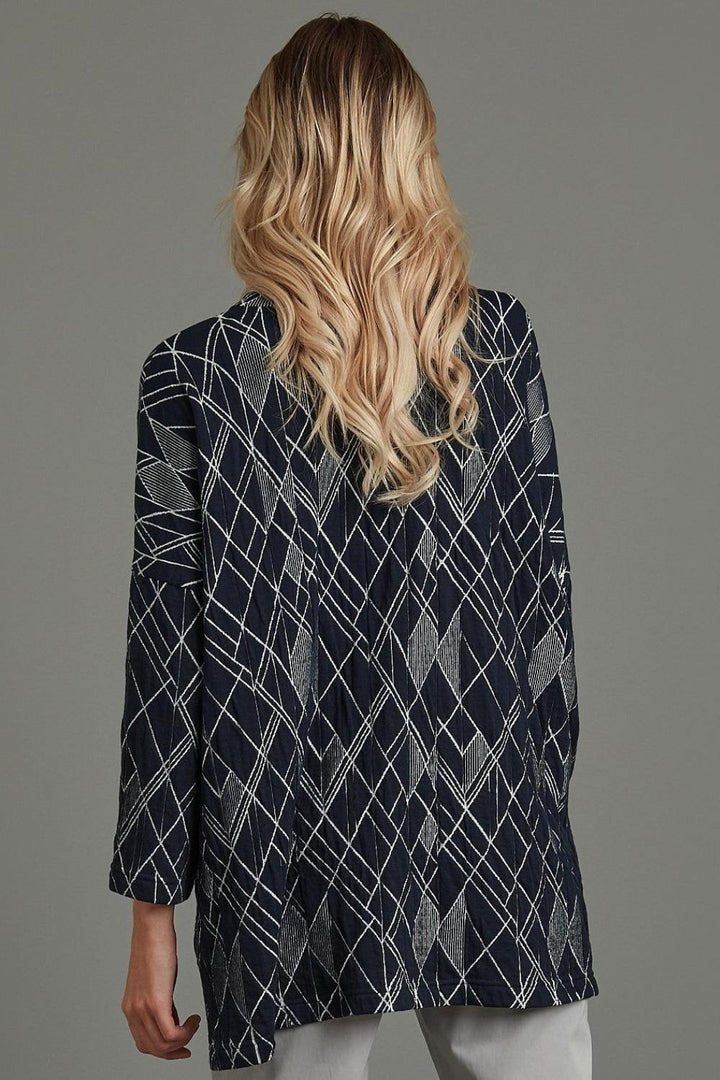 CLARE TUNIC ETCH WEAVE | COL=NAVY