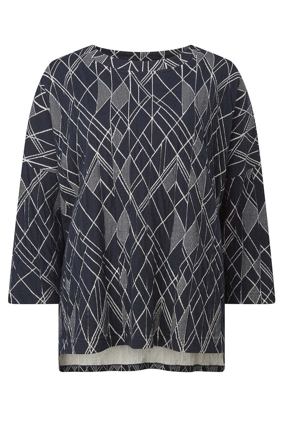 CLARE TUNIC ETCH WEAVE | COL=NAVY
