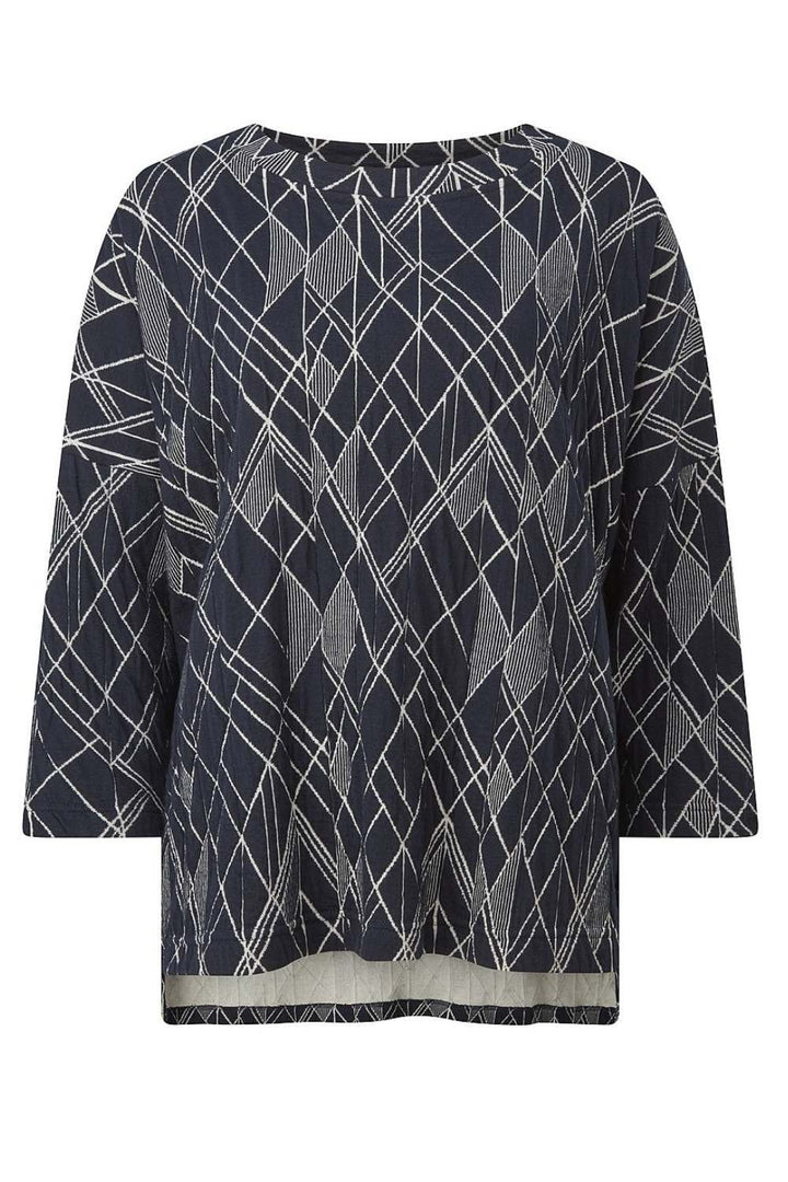CLARE TUNIC ETCH WEAVE | COL=NAVY