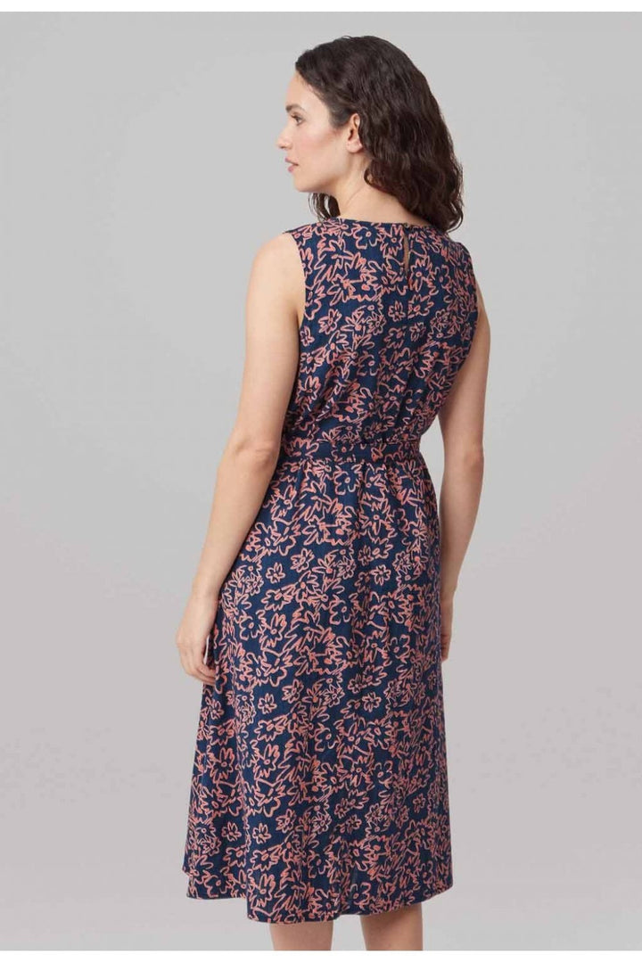 CONNIE FLORAL DRESS | COL=NAVY