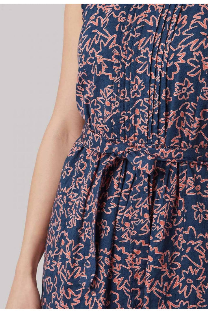 CONNIE FLORAL DRESS | COL=NAVY