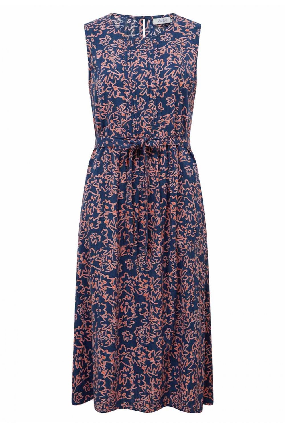 CONNIE FLORAL DRESS | COL=NAVY