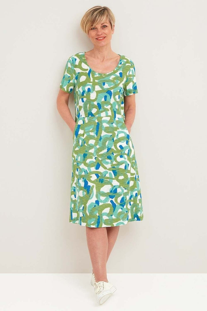 CROP CIRCLE ARK DRESS | COL=GREEN