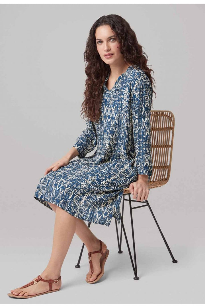 CRUZ AZTEC DRESS | COL=NAVY