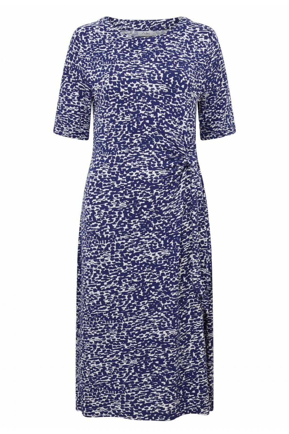 CRUZ BRUSHSTROKES DRESS | COL=INDIGO