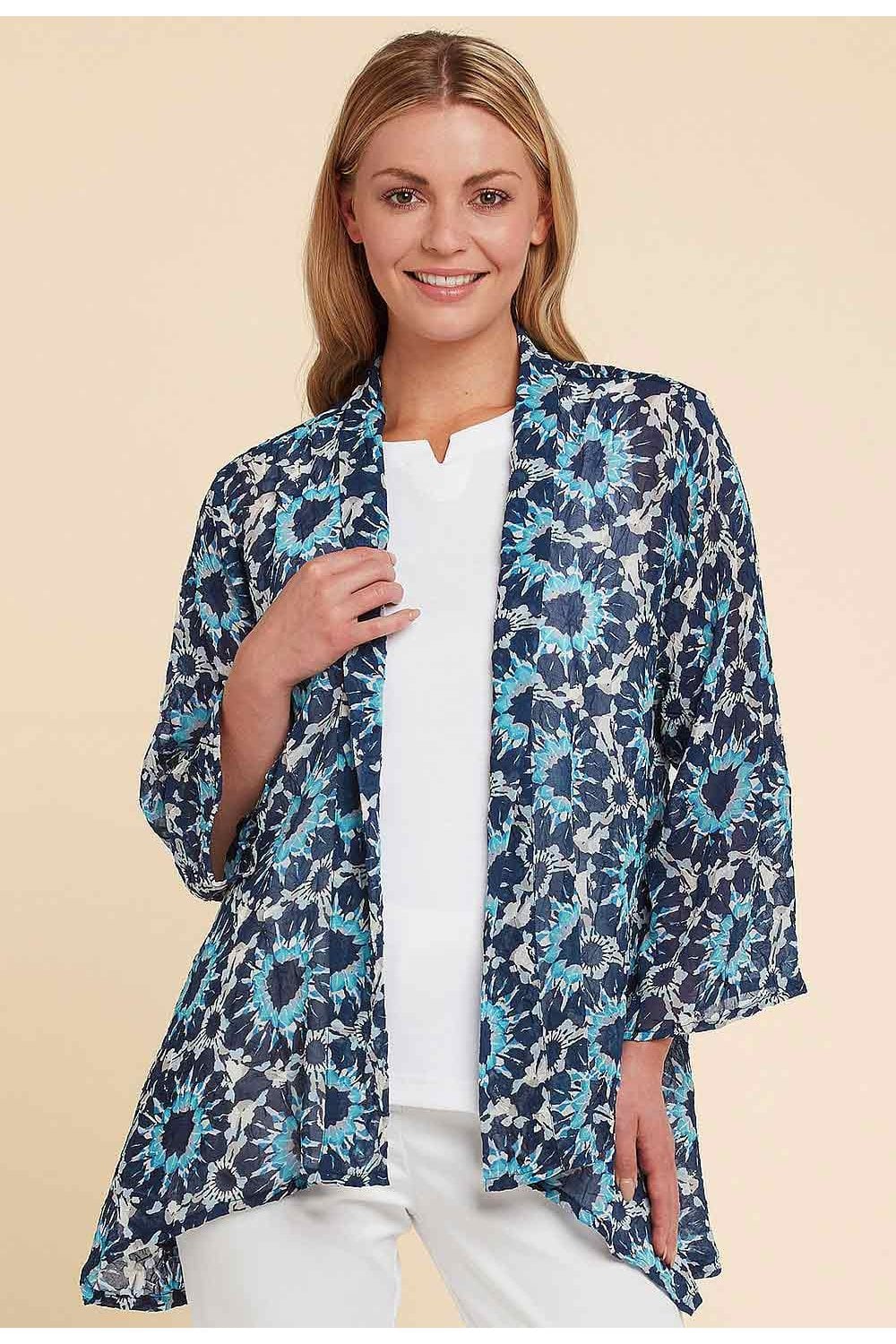DORA KIMONO MAIKU PRINT | COL=BLUE