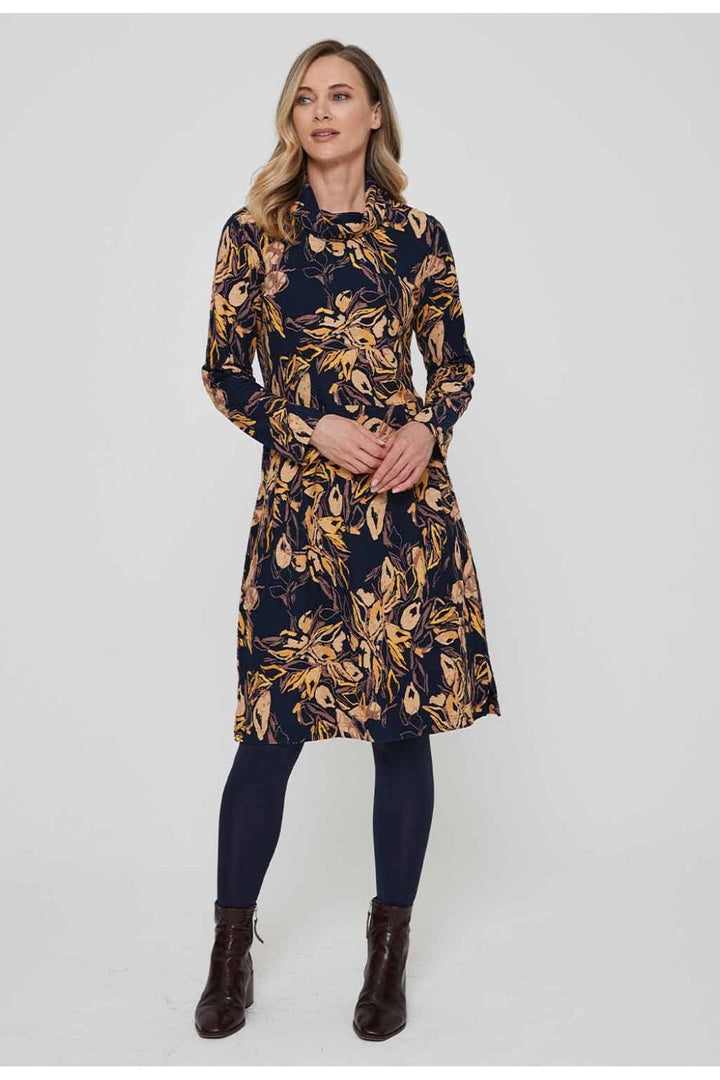 ELIANA DRESS | COL=NAVY