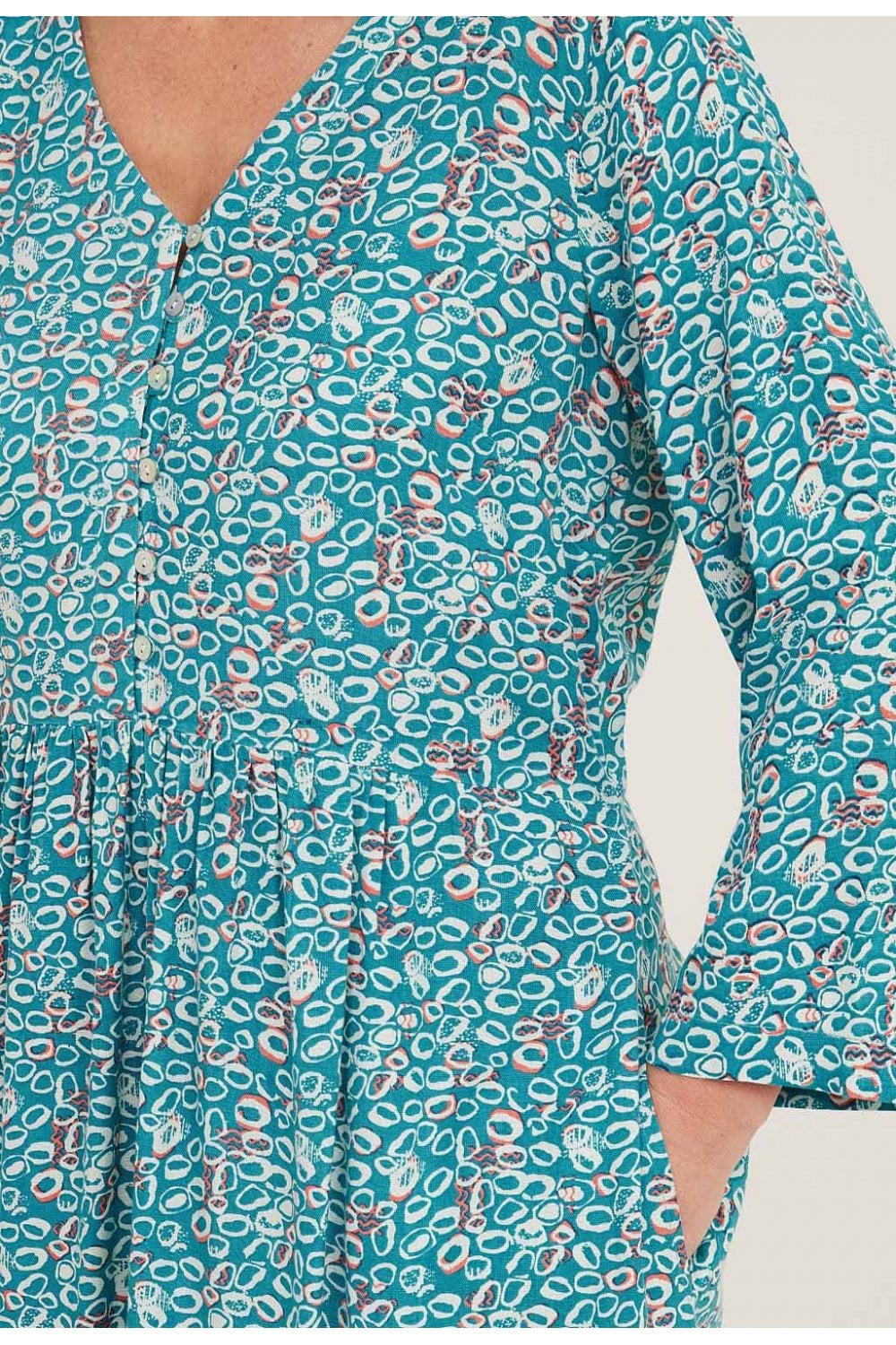 ELISE DRESS | COL=PEACOCK